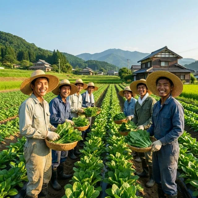 農業現場で活躍する外国人スタッフ