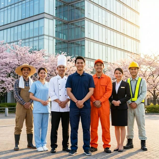 7業種で活躍する外国人スタッフ